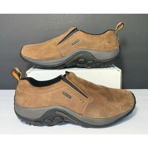Merrell Men's Jungle Moc Nubuck Water Proof Brown Slip-On Shoes J52927W Sz 8.5